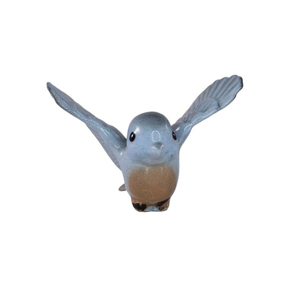 Hagen Renaker Miniature Tweetie Papa Blue Bird Wings Up Figurine *Chip* - Picture 1 of 8